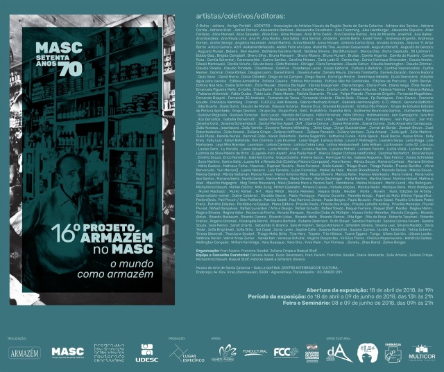 convite projeto armazem 16 edição 2018 MASC